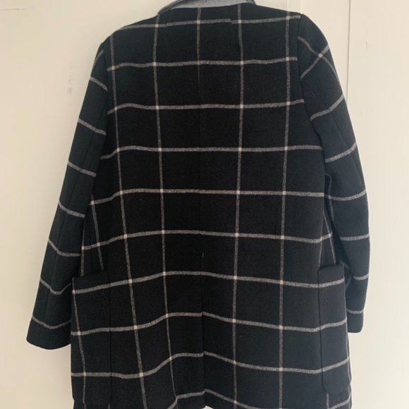 Madewell Hollis Double-Breasted Coat in Windowpane Sz M - Picture 7 of 8